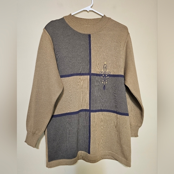 Vintage Freya Schoeller Today Sweater Womens Size Large Embroidered Knit Germany - Picture 2 of 7